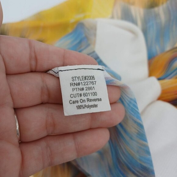 David Cline Chevron Print Dolman Sleeve Boxy Top Women's S Artsy Art To Wear - Picture 6 of 10